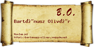 Bartánusz Olivér névjegykártya